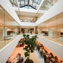  fall-through glass wall around the atrium