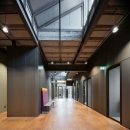 Transparent coated steel wall panels at faculty ITC University Twente Enschede