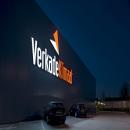 The Verkade klimaat building in Wateringen as sunset