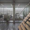 Corridor / office dividing partitions wall made with vector striping