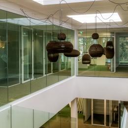 Staircase with 31mm safety glass to prevent from falling through