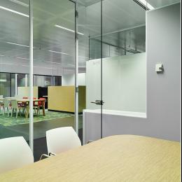 Ceiling hight full glass door 