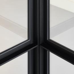 Corner detail Route 66 industrial look glass wall