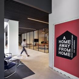 Industrial look & feel glass office wall