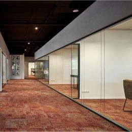 Office in the middle of a larger space