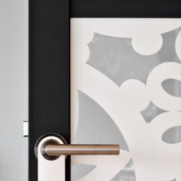Aluminum framed door KDEC with flat bar