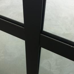 Old industrial look glass wall