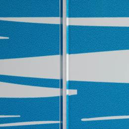 Colored vector pattern on a glass partition wall