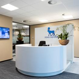 Front desk at Novo Nordisk in Alphen aan den Rijn