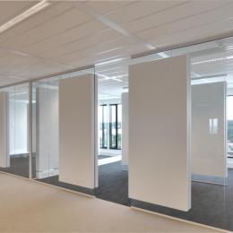 Small office with iQ Mute acoustic panels and without doors