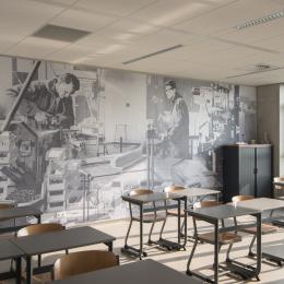 Gesloten systeemwanden met print