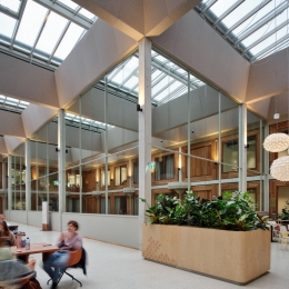 Library at Herta Mohr building at Leiden University.