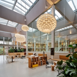 Library at Herta Mohr building at Leiden University.