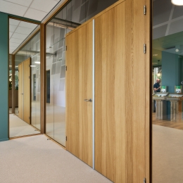 Double wooden doors