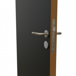 HPL door 54 mm thick, lock side.