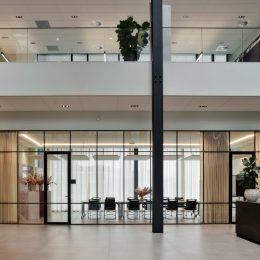 Meeting room at Hunkemöller distribution center in Almere, Netherlands