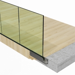 QbiQ iQ VIEW U-Line Side balustrade glass - side mount