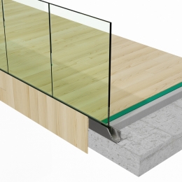 QbiQ iQ VIEW V-Line Top balustrade glas voor montage op de rand