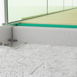 QbiQ iQ VIEW V-Line Top balustrade glass for mounting on edge