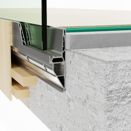 QbiQ iQ VIEW Y-Line balustrade glass for mounting on side