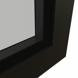KDD75F aluminum framed flush door with double glass.