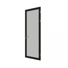 KDD90F aluminum framed full flush door with double glass and double seals.