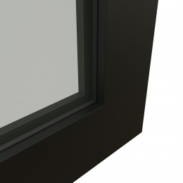 KDEC  aluminum framed  door with single glass and single seals.