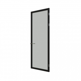 KDEC58  aluminum framed  door with single glass and single seals.