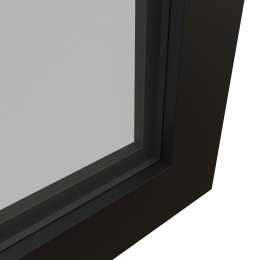 KDEC58  aluminum framed  door with single glass and single seals.