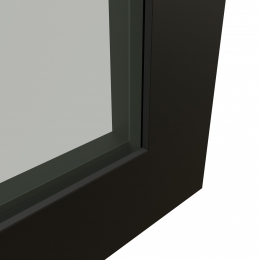 KDET aluminum framed  door with single glass and single seals.