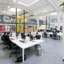 6 meter hight glass partitions at MVRDV Architects