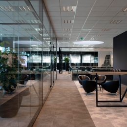 100mm Glass partition with single glass