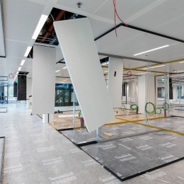 Building the office partitions at Fellenoord 15 in Eindhoven