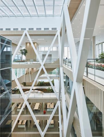 Atrium with QbiQ Safety Glass partition