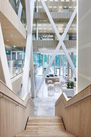 Stairs in the main hall at Canon Production Printing Venlo