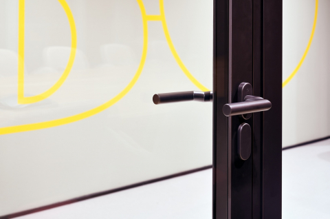 A door with double glass 