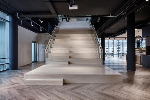 Stairs grandstand at BDO in The Hague