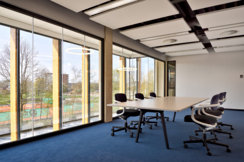 Large conversation room at Groenendijk bedrijfskleding in Woerden, the Netherlands