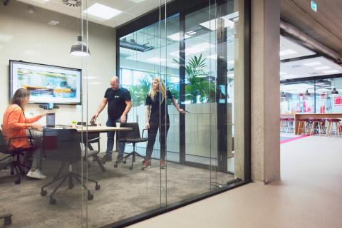 IQ Structural double glass partition at DPD Oirschot
