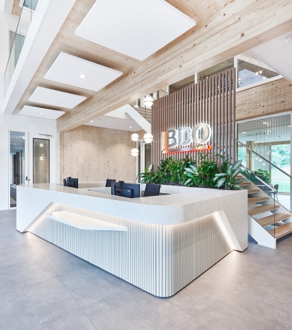 Reception desk at BDO West Brabant Breda