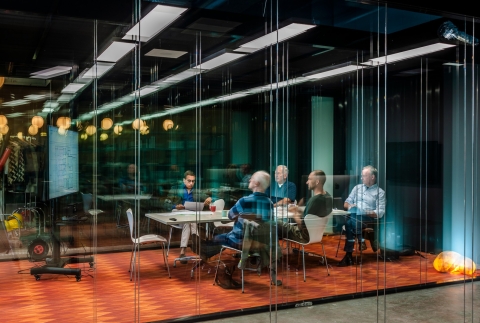 Double glazed meeting room
