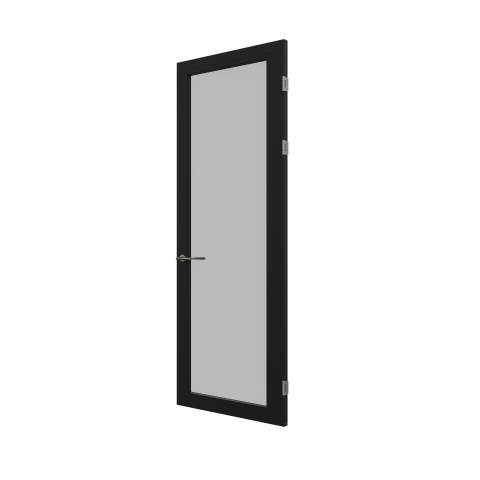 KDD aluminum framed glass door.