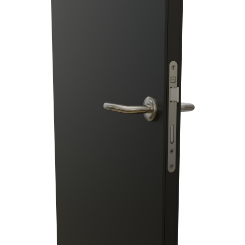 KDS Steel plated aluminum framed door the with single seals.