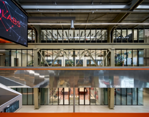 Three floor with glass partition at Mindlabs Tilburg.