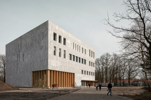 Exterior from Marga Klompé Building 