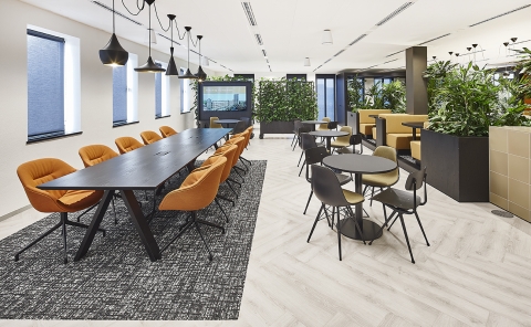 Interior at BDO Maastricht. Company restaurant.
