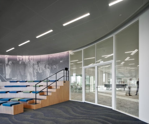 3600mm high glass system wall
