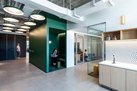 Small conversation rooms at Worldwide in New York