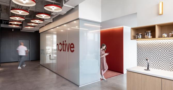 Space dividing wall at Worldwide in New York